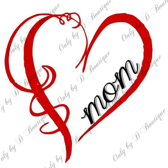 Download Mom Cutting File Heart Frame Mom Svg File Iron On Transfer Mother S Day Cricut Instant Download