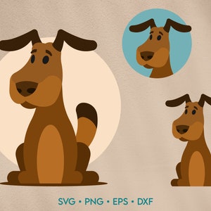 Cute Puppy Clipart - Adorable Dog SVG - Dog Vector - Dog Cut Files for Cricut - Cartoon Dog SVG - Cute Dog Character - Svg Png Eps Dxf