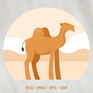 Cute Camel Clipart - Adorable Camel SVG - Camel Vector - Camel Cut File for Cricut - Cartoon Camel SVG - Svg Png Eps Dxf