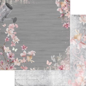 Scrapaholics 12" x 12" dickes Scrapbook Papier Landschaft Kollektion - Flowing Flowers