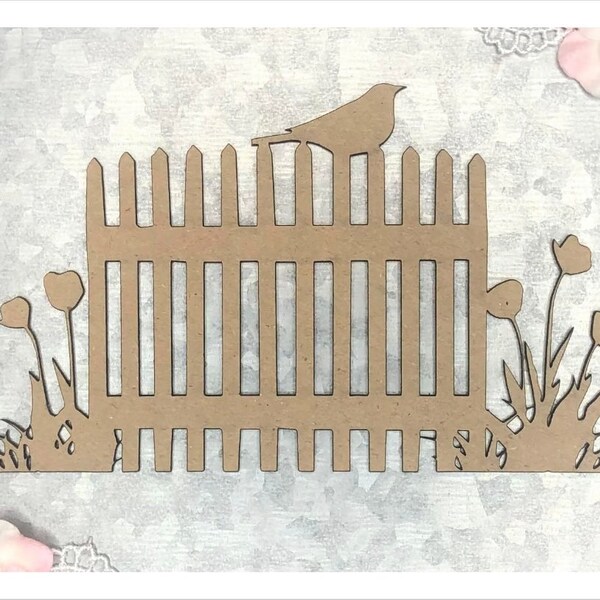 Scrapaholics Chipboard - Spring Fence Piece