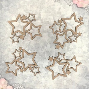 Scrapaholics Chipboard - Cúmulos de estrellas