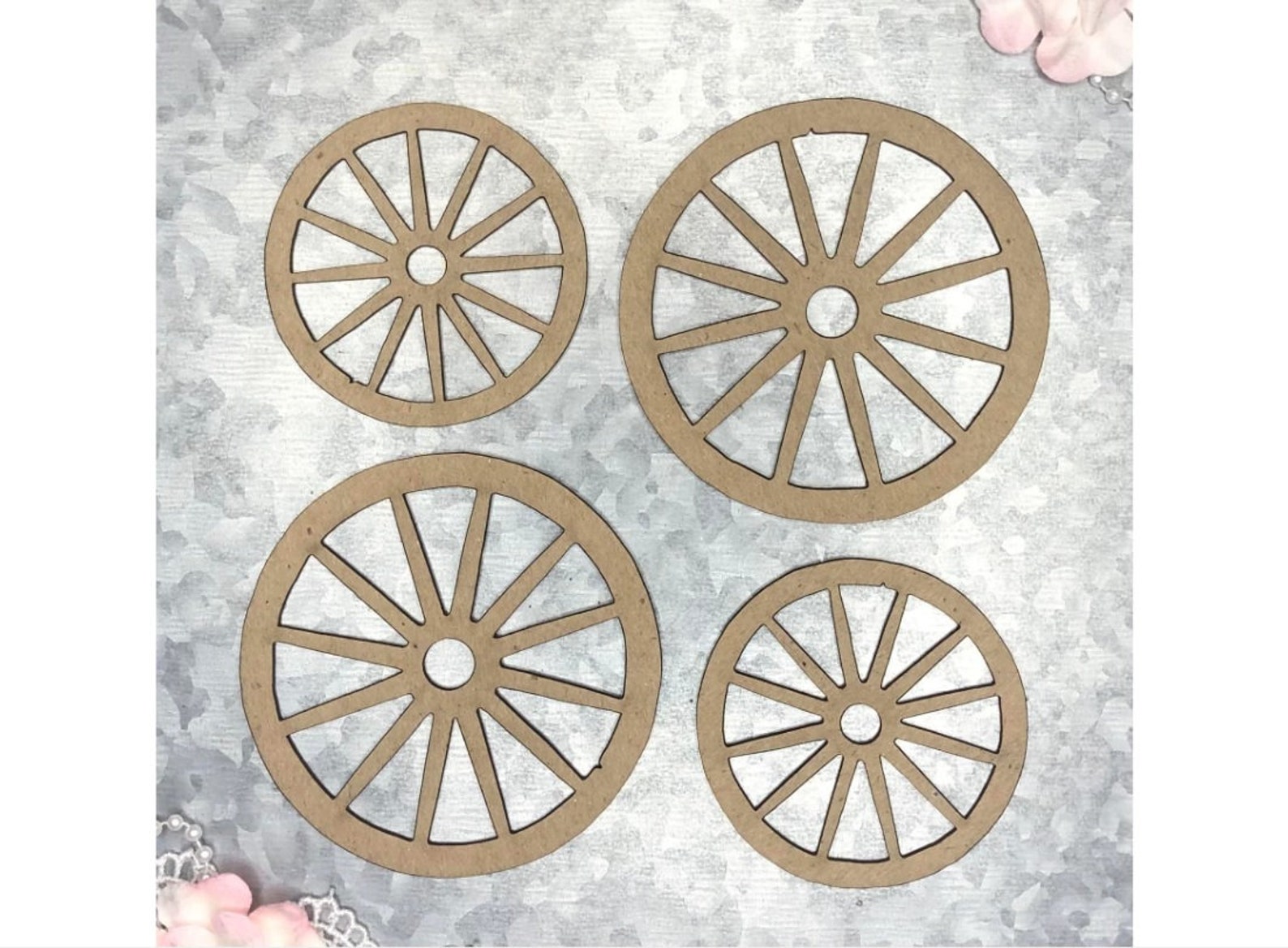 Scrapaholics Chipboard Wagon Wheels Etsy