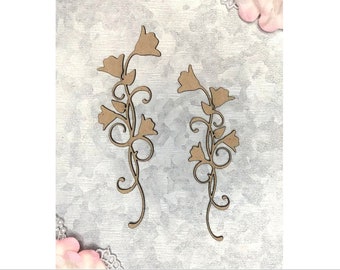 Scrapaholics Chipboard - Whimsy Flower Set 4