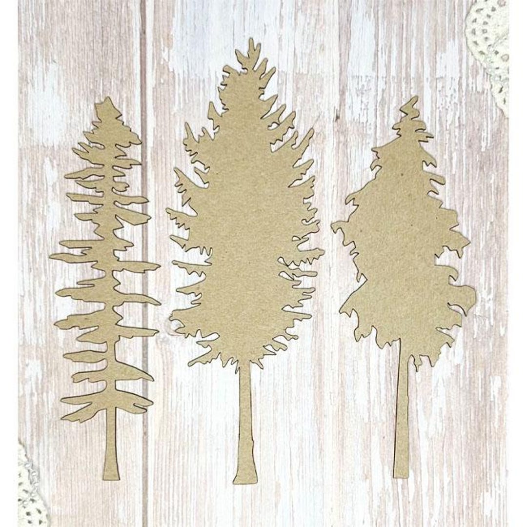 Scrapaholics Chipboard - Snowy Trees - Etsy