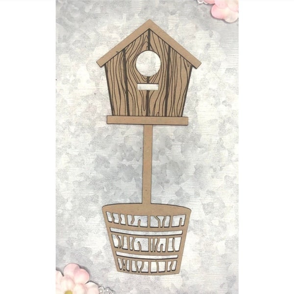 Scrapaholics Chipboard - Bird House Planter