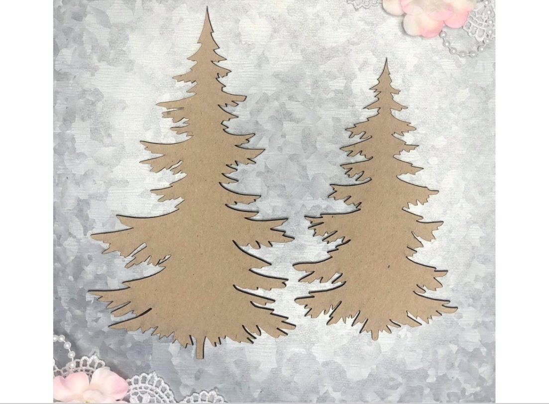 Scrapaholics Chipboard - Winter Trees - Etsy