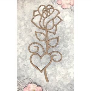 Scrapaholics Chipboard - Rose