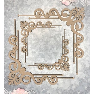 Scrapaholics Chipboard - Conjunto de cantos elegantes 1