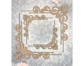 Scrapaholics Chipboard - Fancy Corner Set 1