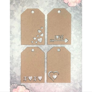 Scrapaholics Chipboard - Love Tag Set