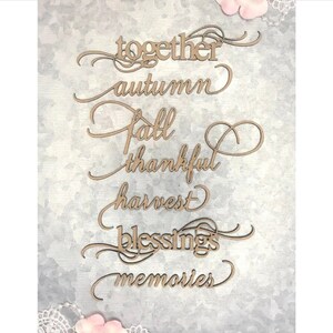 Scrapaholics Chipboard - Herbst Word Set