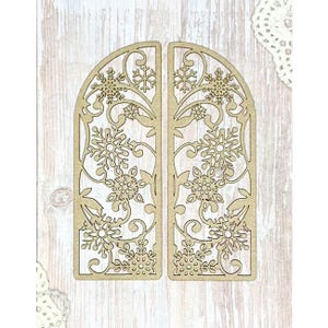 Scrapaholics Chipboard - Puerta de invierno