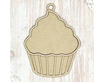 Scrapaholics Chipboard - Cupcake Shaker Tag