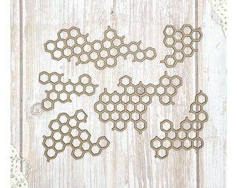 Scrapaholics Chipboard - Honeycomb Pieces