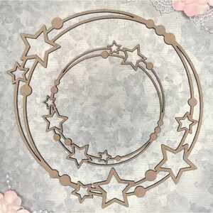 Scrapaholics Chipboard - Conjunto de marcos de estrellas