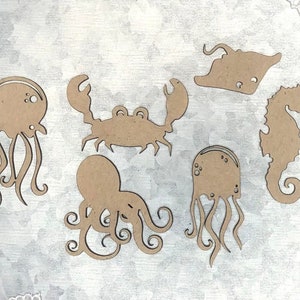 Scrapaholics Chipboard - Sea Critters
