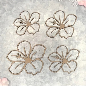 Scrapaholics Chipboard - Hibiskus Blumen