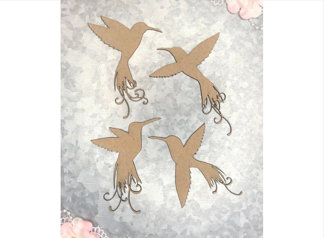 Scrapaholics Chipboard - Hummingbirds Medium - Etsy