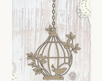 Scrapaholics Chipboard - Hanging Bird Cage 2