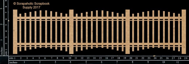 Scrapaholics Chipboard Simple Wrought Iron Fence image 2