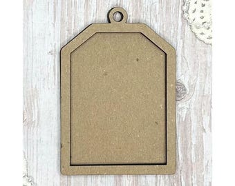 Scrapaholics Chipboard - Shaker Tag Style 1