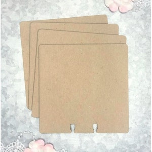 Scrapaholics - Cartón prensado de 4" x 4" (tarjetas Memory Dex en blanco)