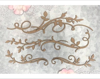 Scrapaholics Chipboard - Leafy Flourish Set 2