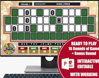 Rueda de la fortuna, Rueda de la fortuna navideña, Trivia de películas navideñas, Juego de canciones navideñas, Juego Zoom navideño, Juego interactivo de PowerPoint