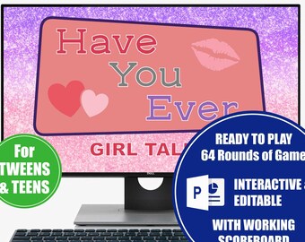 Virtual Trivia Party Teen Girl 5 Seconds Game Galentine Party Game Pyjamas Party Trivia Interactive Teen Game Teen Girl 5 Seconds Game