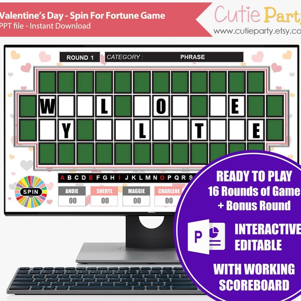 Spin the Wheel Game for Couples Etsy