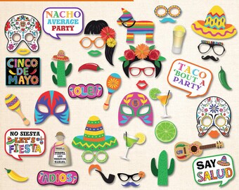 Cinco De Mayo Photo Booth Prop, Mexican Fiesta Photo Booth Prop, Party Cinco De Mayo Printable, Cinco De Mayo Fiesta Party Props