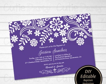 baptism invitation printable diy baptism invitation template etsy baptism invitation template
