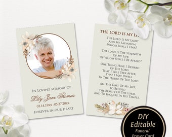 memorial card etsy memorial card templates