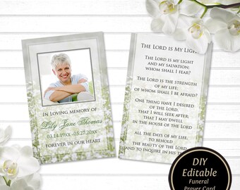funeral prayer card printable funeral card beige funeral etsy
