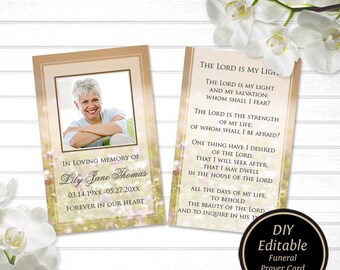 memorial card etsy memorial cards template