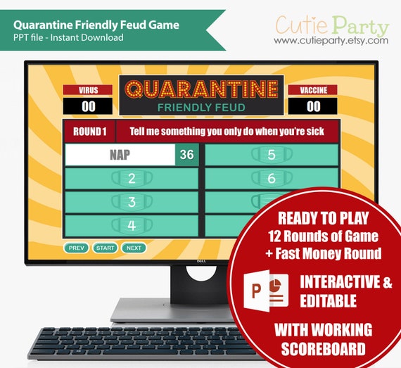 Quarantine Friendly Feud Game Quarantine Virtual Party Etsy