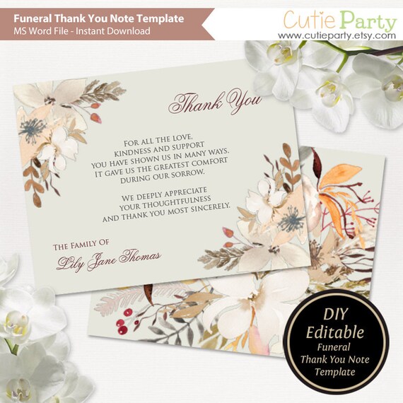 Sympathy Thank You Cards