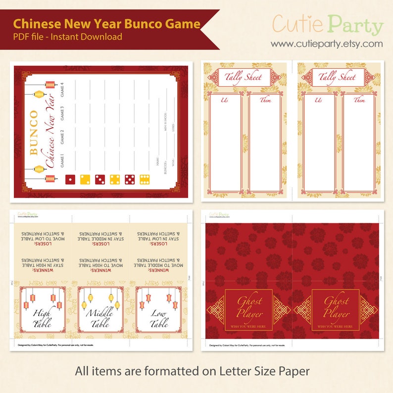 chinese new year bunco