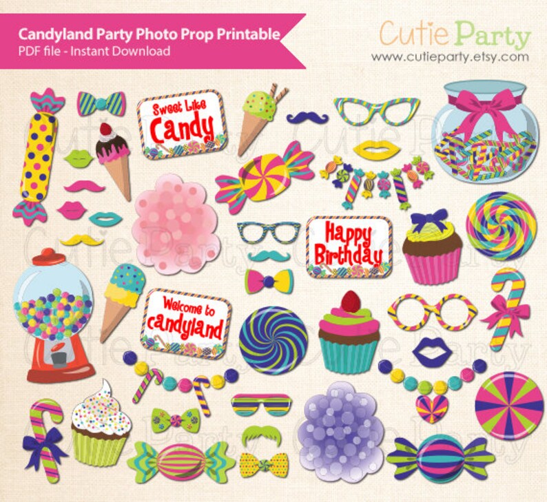Candyland Party Photo Booth Prop Theme