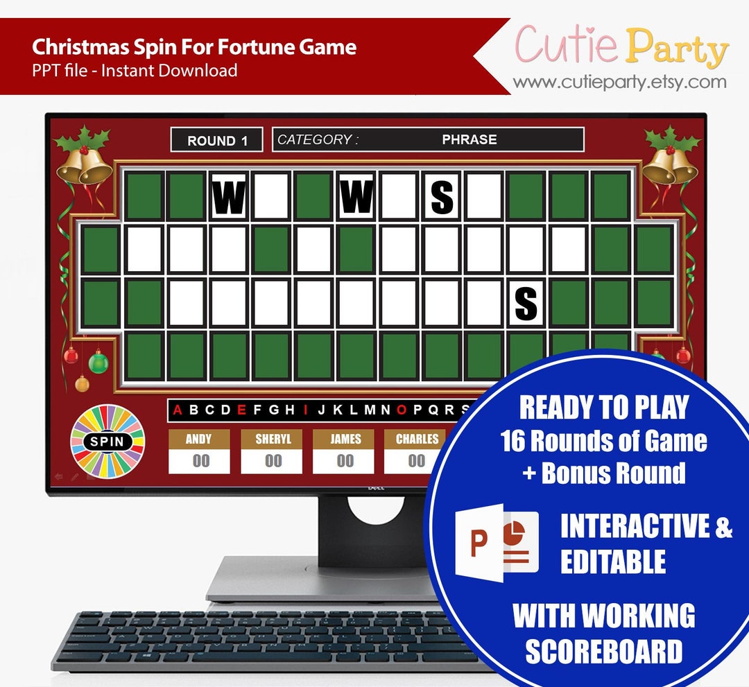 Wheel of Fortune, Christmas Wheel of Fortune, Christmas Trivia