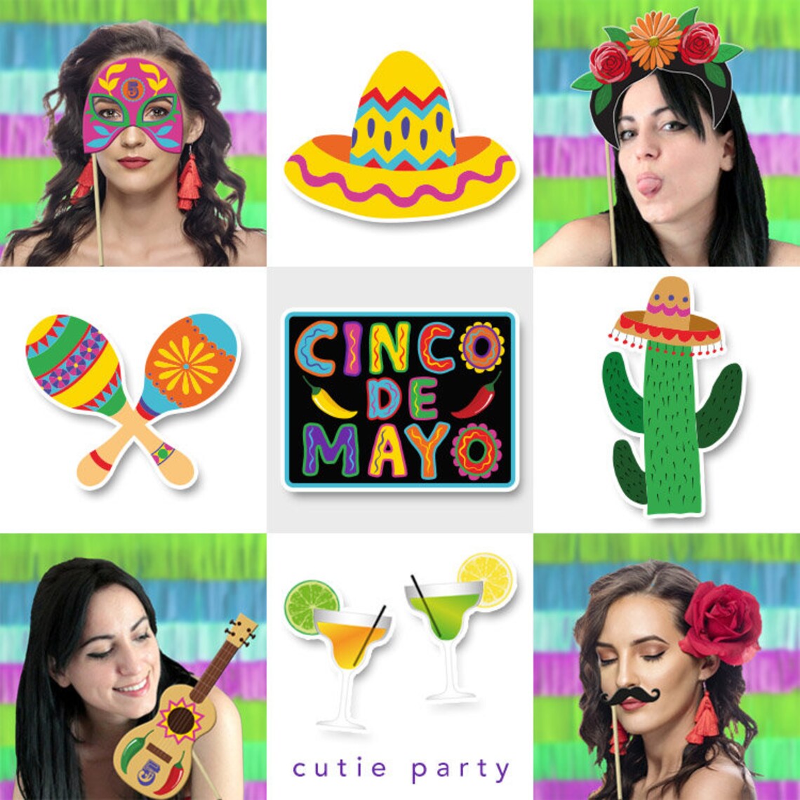 Cinco De Mayo Photo Booth Prop Mexican Fiesta Photo Booth - Etsy