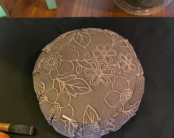 Beautiful Brown Floral Meditation Cushion