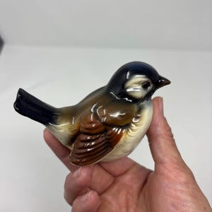 Vintage Goebel Sparrow Bird Figurine Porcelain West Germany Signed CV73