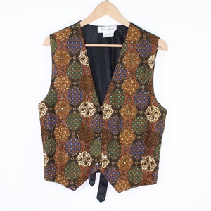 90s Trippy Beaded Vest Vintage Beaded Vest 90s Floral Beaded Vest 90s Beaded Evening Vest Trippy Vest Festival Vest Beaded Vest image 2