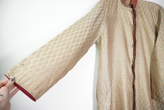 Vintage Silk Indian Robe - Gold Robe - Traditiona… - image 4