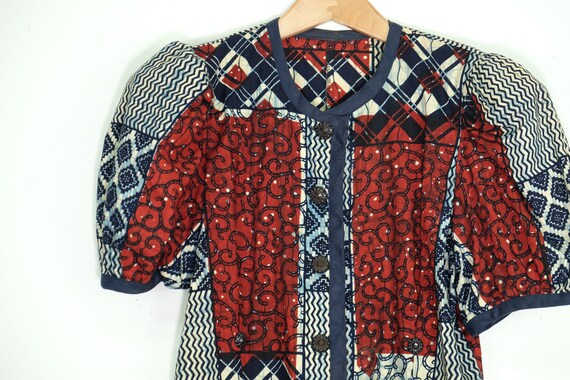 70s Bohemian Blouse - Puff Sleeved Boho Blouse - … - image 3