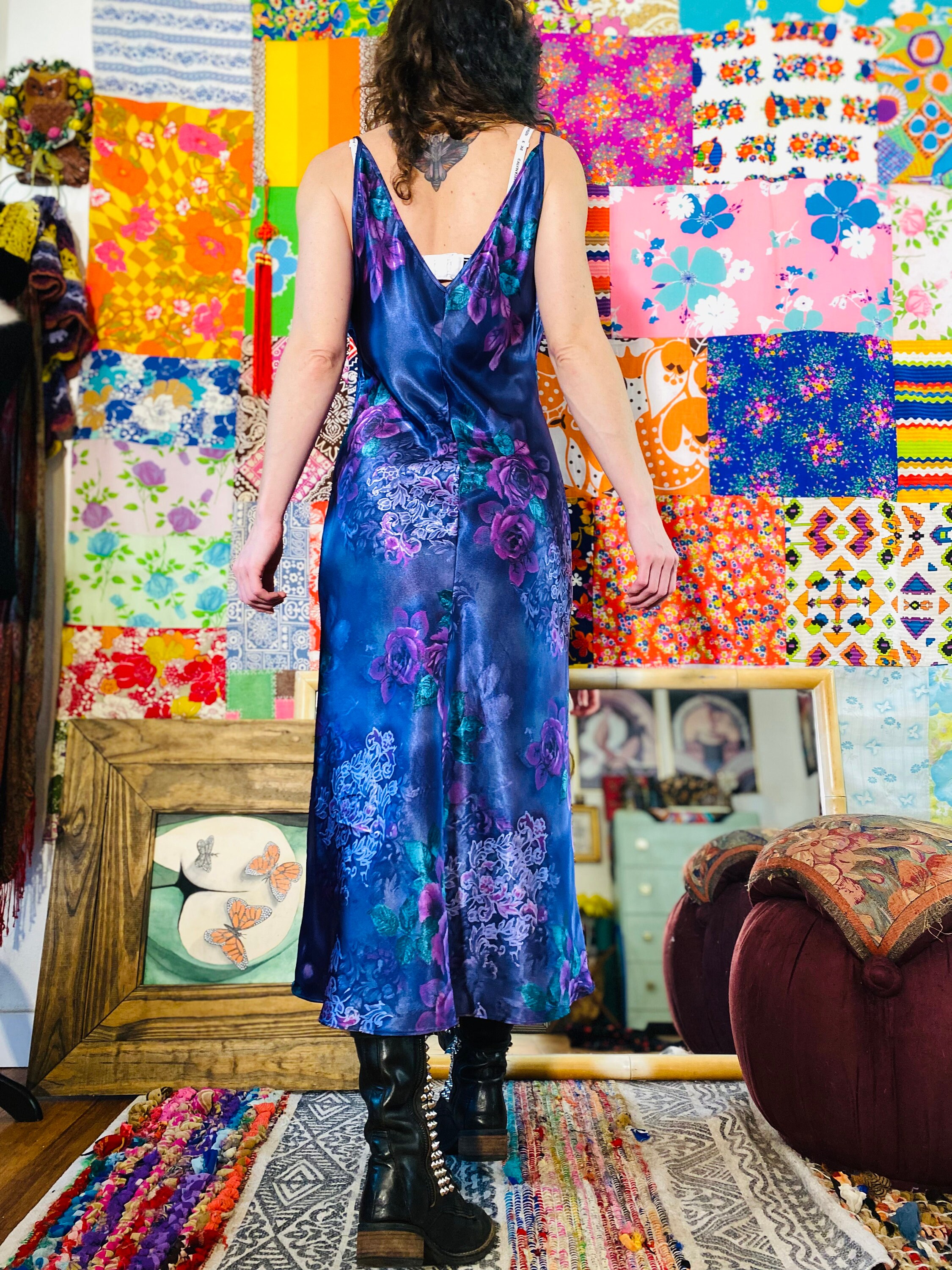 90s Long Purple Floral Slip Dress - Vintage Floor Length Nightie - Long Cami Dress - Valentines Lingerie - Floral Nightgown - Silky Nighty 90s Long Purple Floral Slip Dress - Vintage Floor Length Nightie - Long Cami Dress - Valentines Lingerie - Floral Nightgown - Silky Nighty