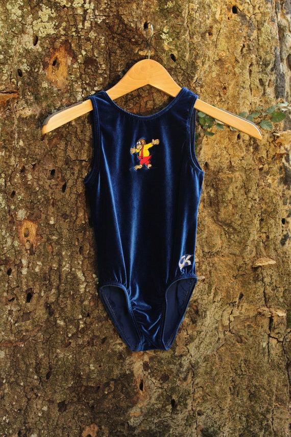 Vintage Girls Velvet Leotard - Kids Dance Costume… - image 5