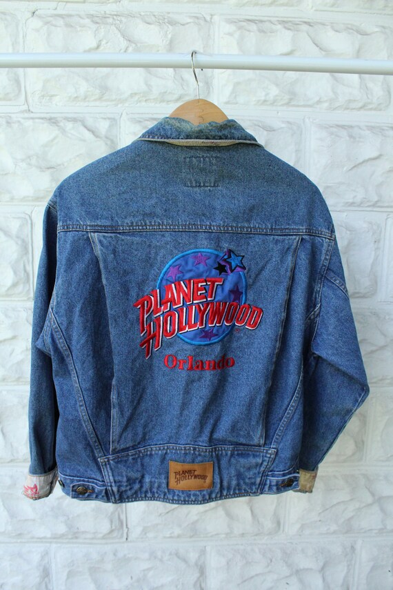 90s Denim Jacket Planet Hollywood Jean 1991 Image 0